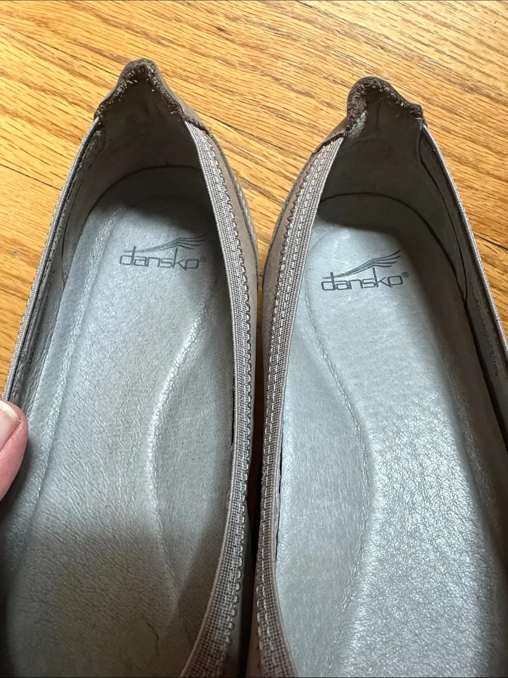 Dansko Kristen Women’s Taupe Ballet Wedge Comfortable Everyday Shoes 40/9.5-10